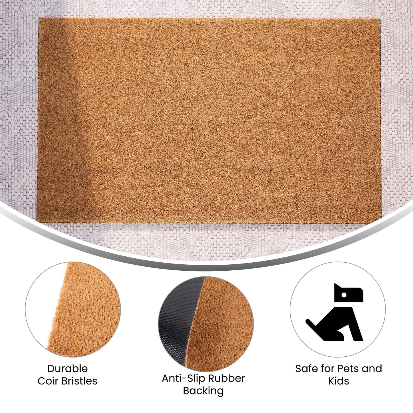 18x30 Natural Coir Doormat FW-FWGE865-NAT-GG