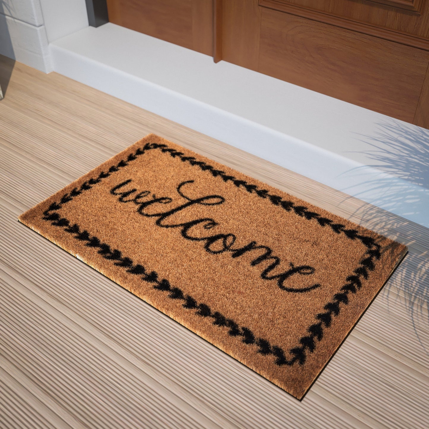 18x30 NAT/BK Welcome Doormat FW-FWGEN410-NATBK-GG