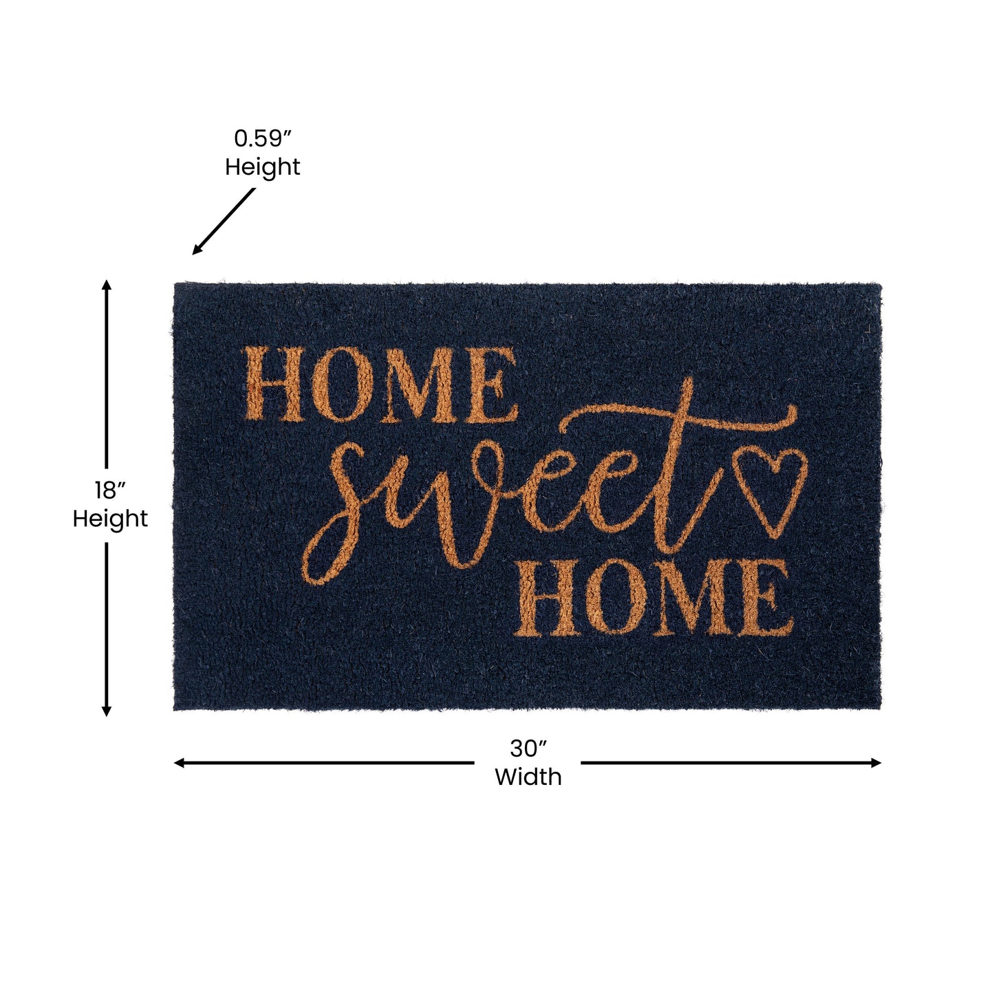 18x30 NVY Home Sweet Home Mat FW-FWGEN412-NAVNAT-GG