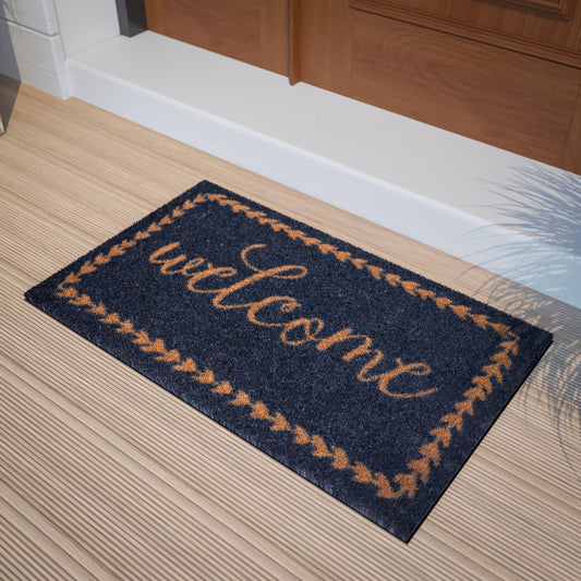 18x30 NVY/NAT Welcome Doormat FW-FWGEN415-NAVNAT-GG