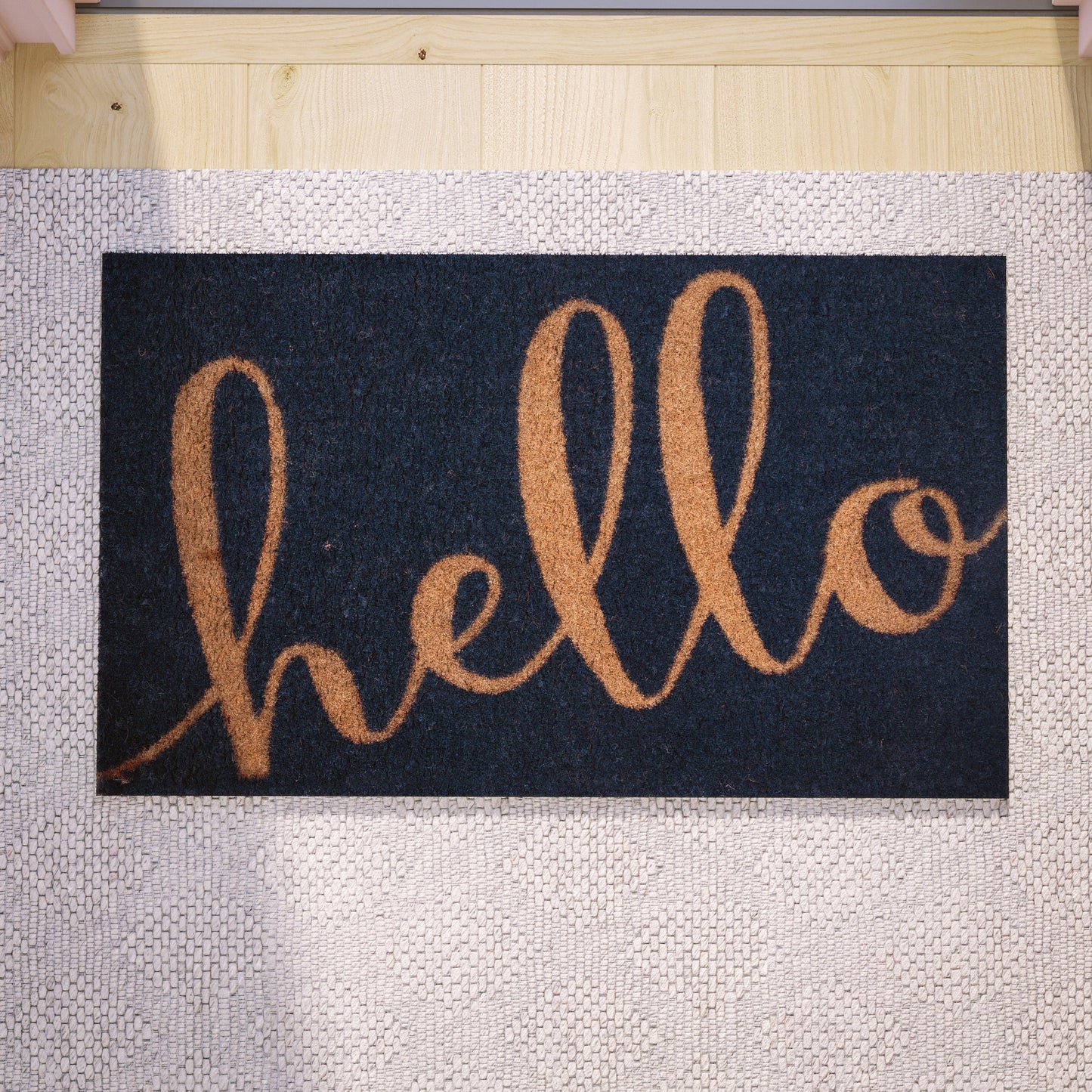 18x30 Navy/NAT Hello Doormat FW-FWGEN417-NAVNAT-GG