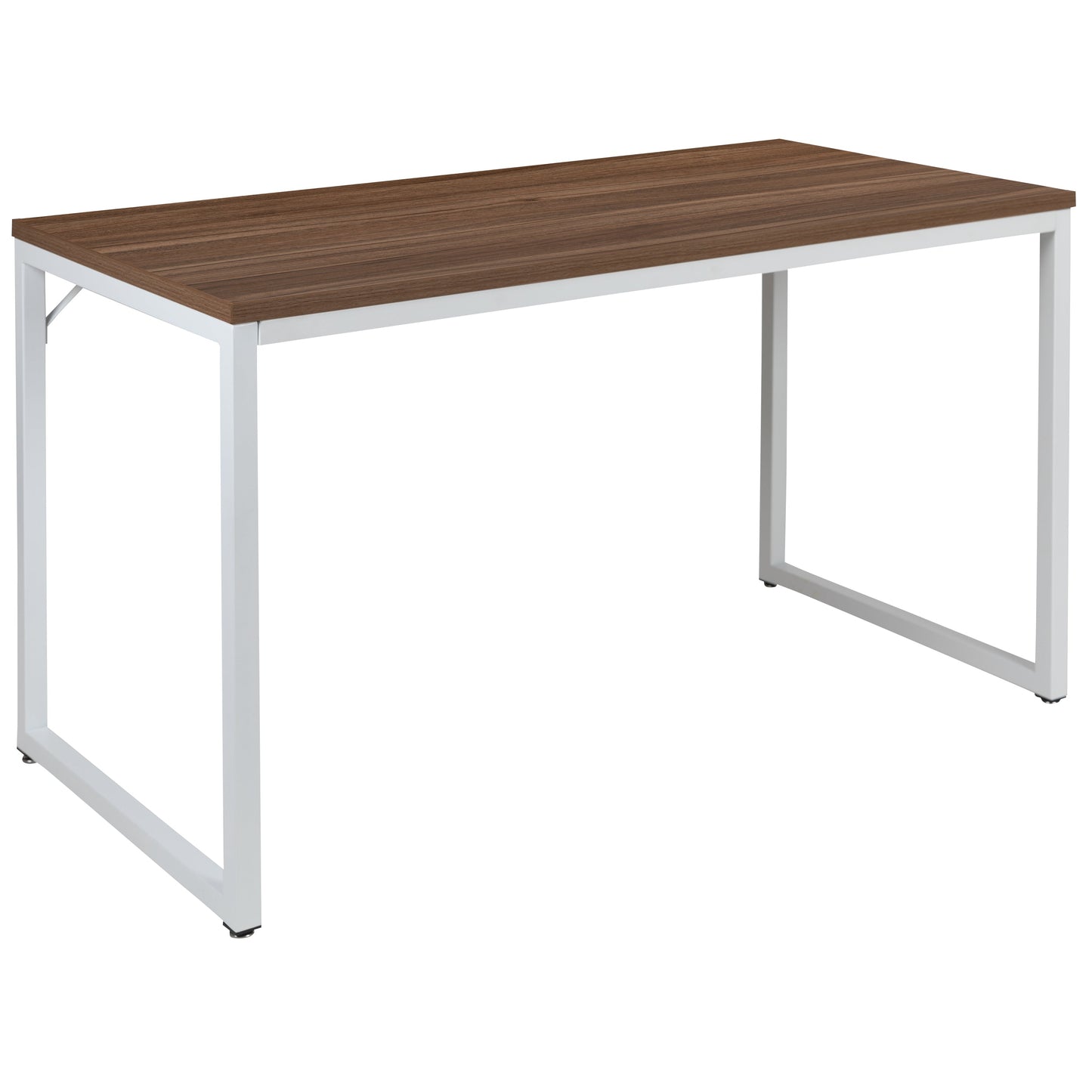 Walnut Commercial Desk GC-GF156-12-WAL-WH-GG