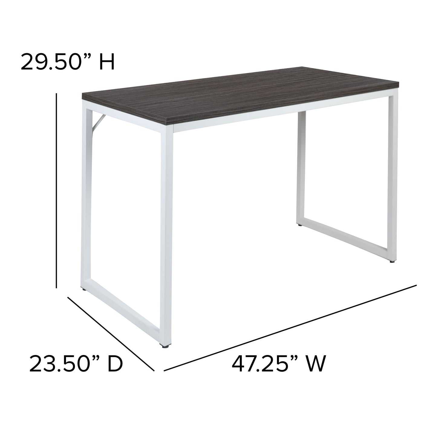 Rustic Gray Commercial Desk GC-GF156W-12-GRY-GG