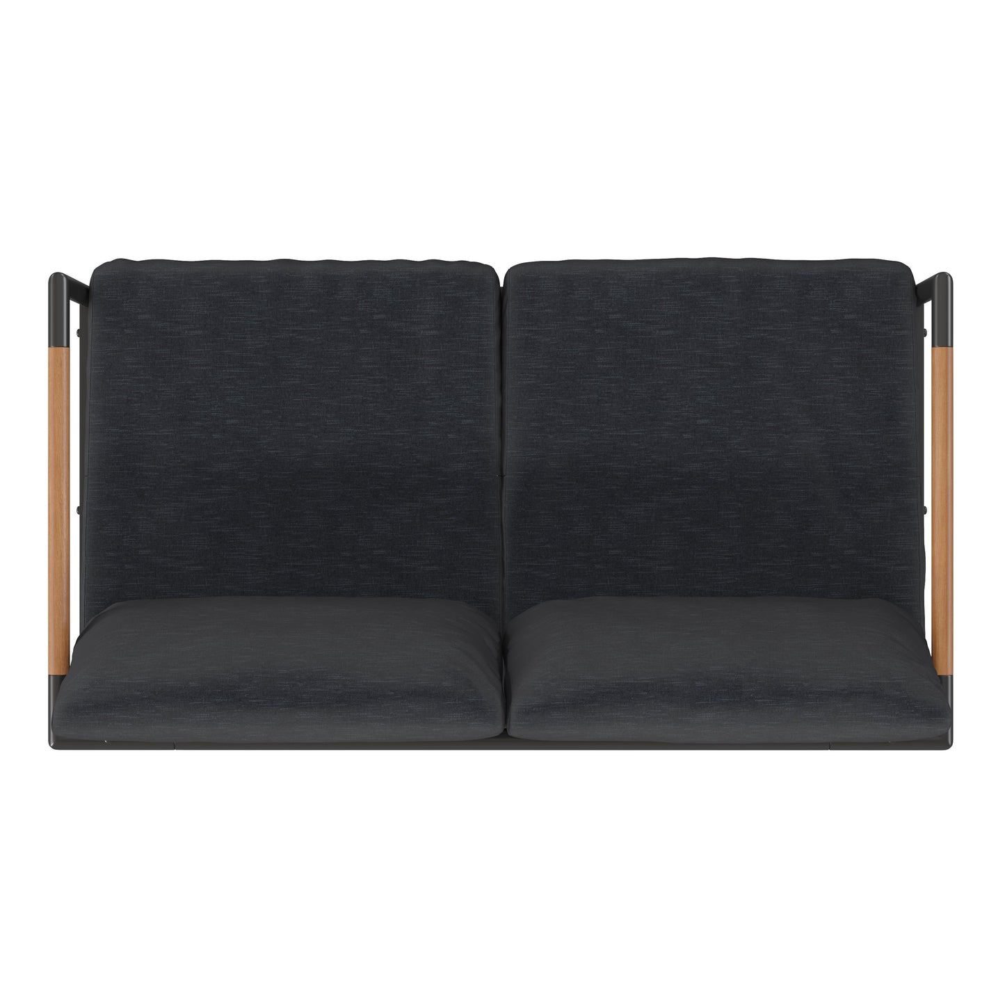 Black Loveseat with Cushions GM-201027-2S-CH-GG