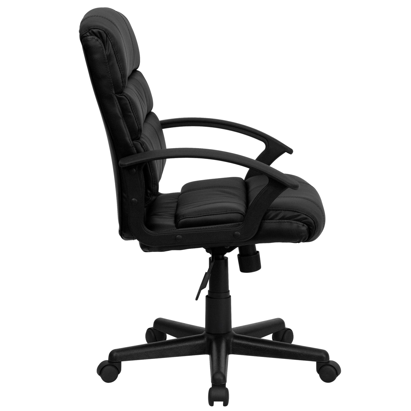 Black Mid-Back Task Chair GO-1004-BK-LEA-GG