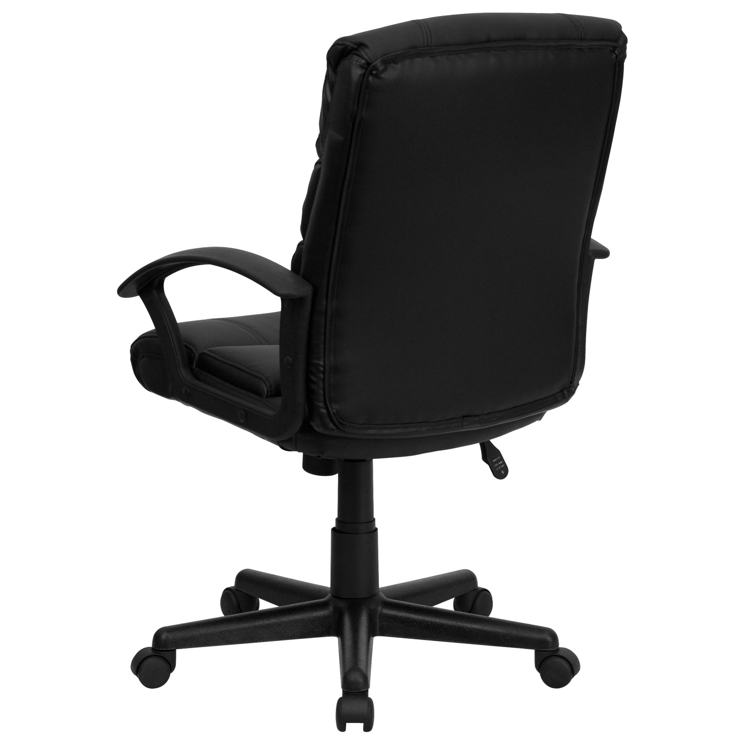 Black Mid-Back Task Chair GO-1004-BK-LEA-GG