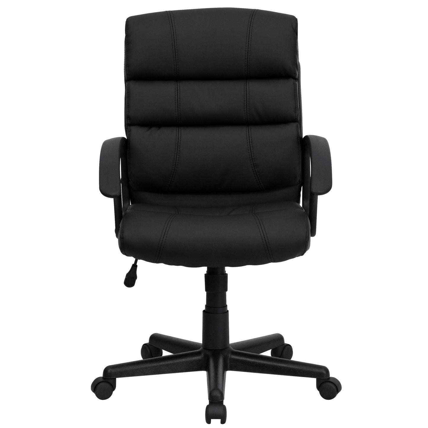 Black Mid-Back Task Chair GO-1004-BK-LEA-GG