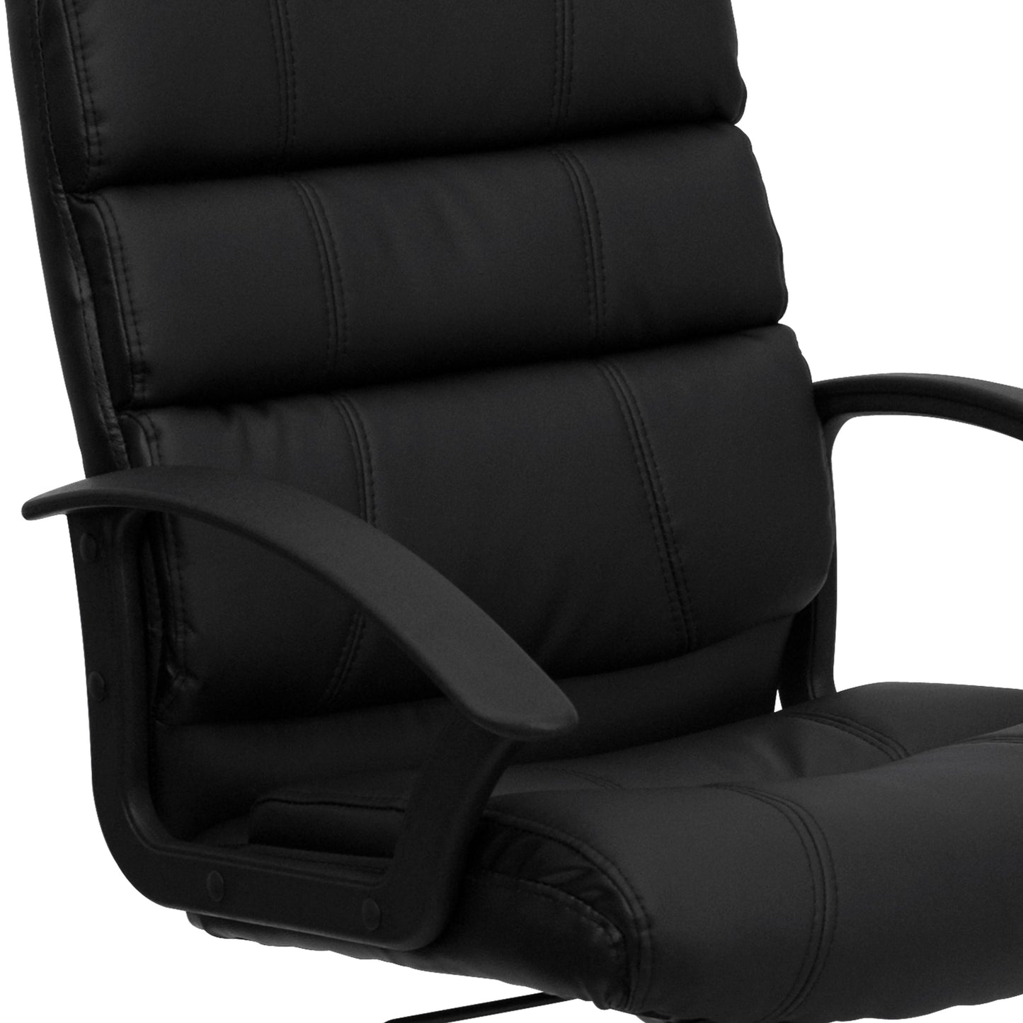 Black Mid-Back Task Chair GO-1004-BK-LEA-GG