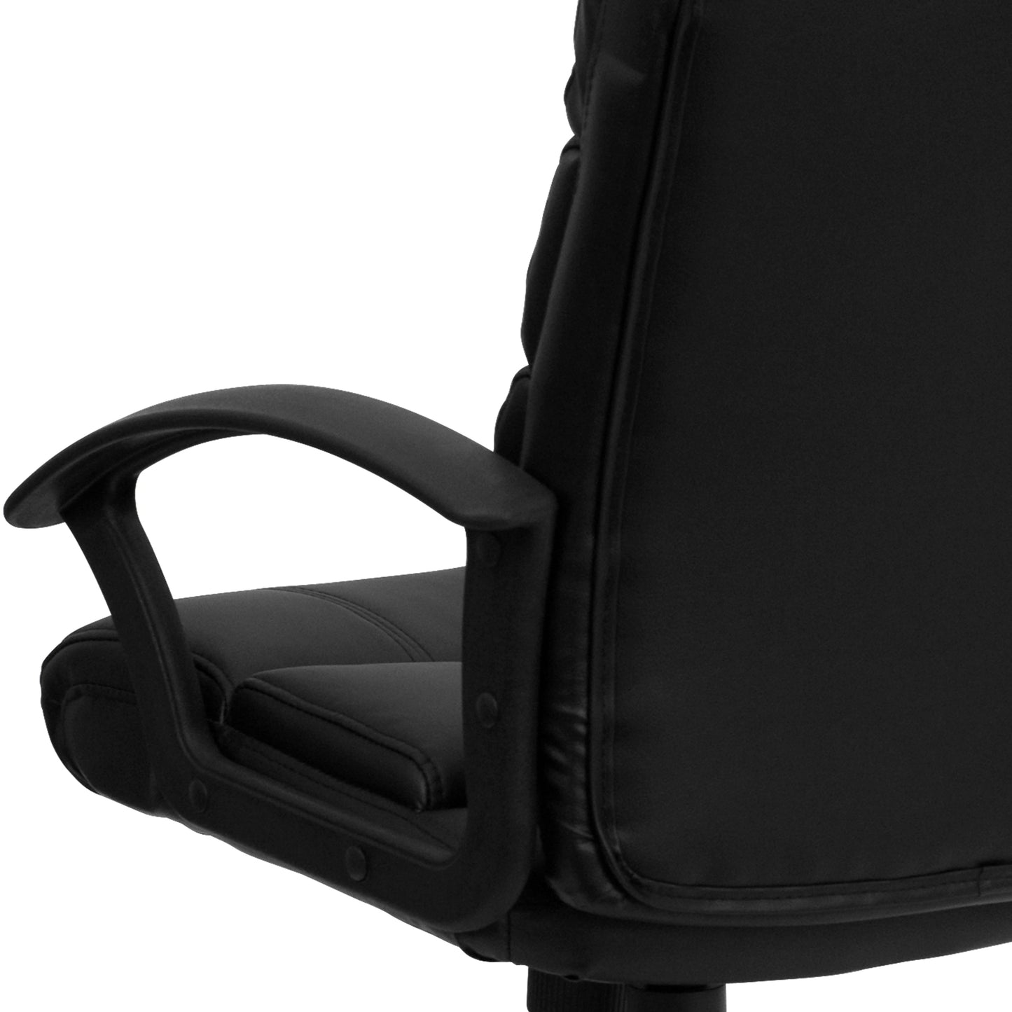 Black Mid-Back Task Chair GO-1004-BK-LEA-GG