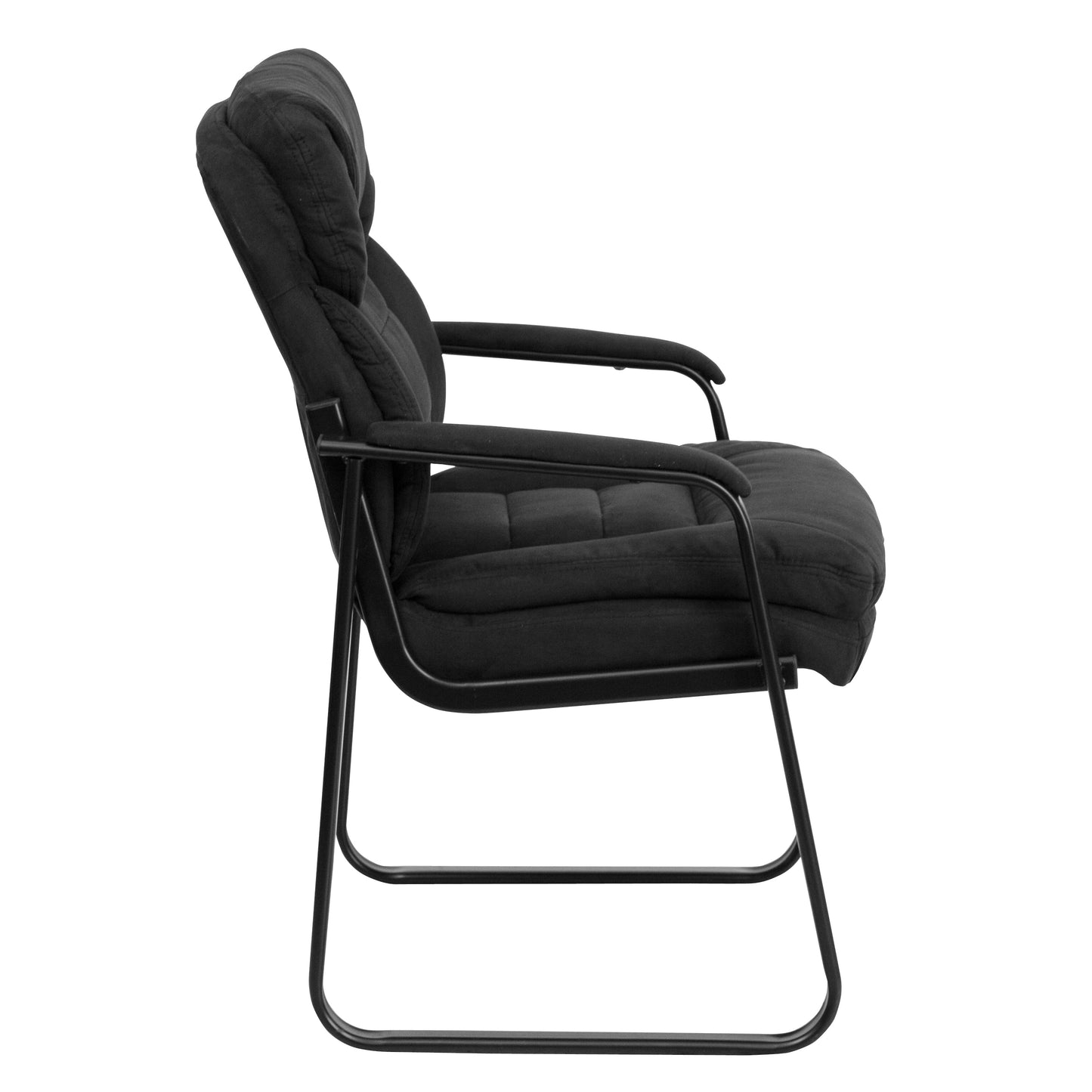 Black Microfiber Side Chair GO-1156-BK-GG