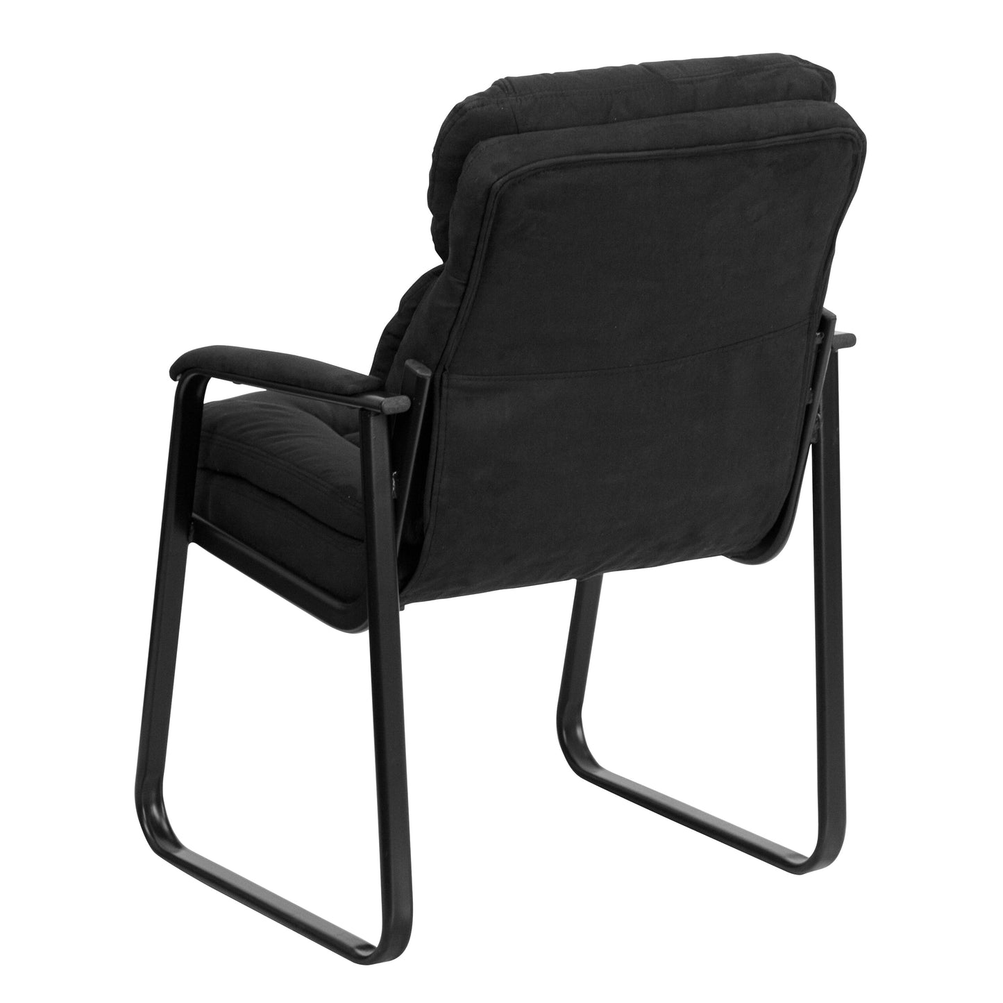 Black Microfiber Side Chair GO-1156-BK-GG