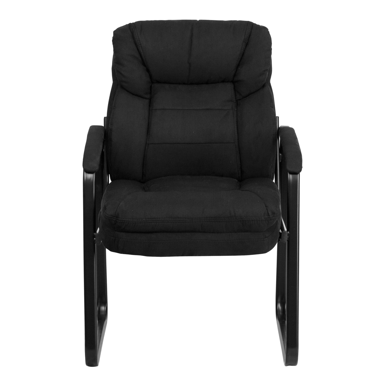 Black Microfiber Side Chair GO-1156-BK-GG