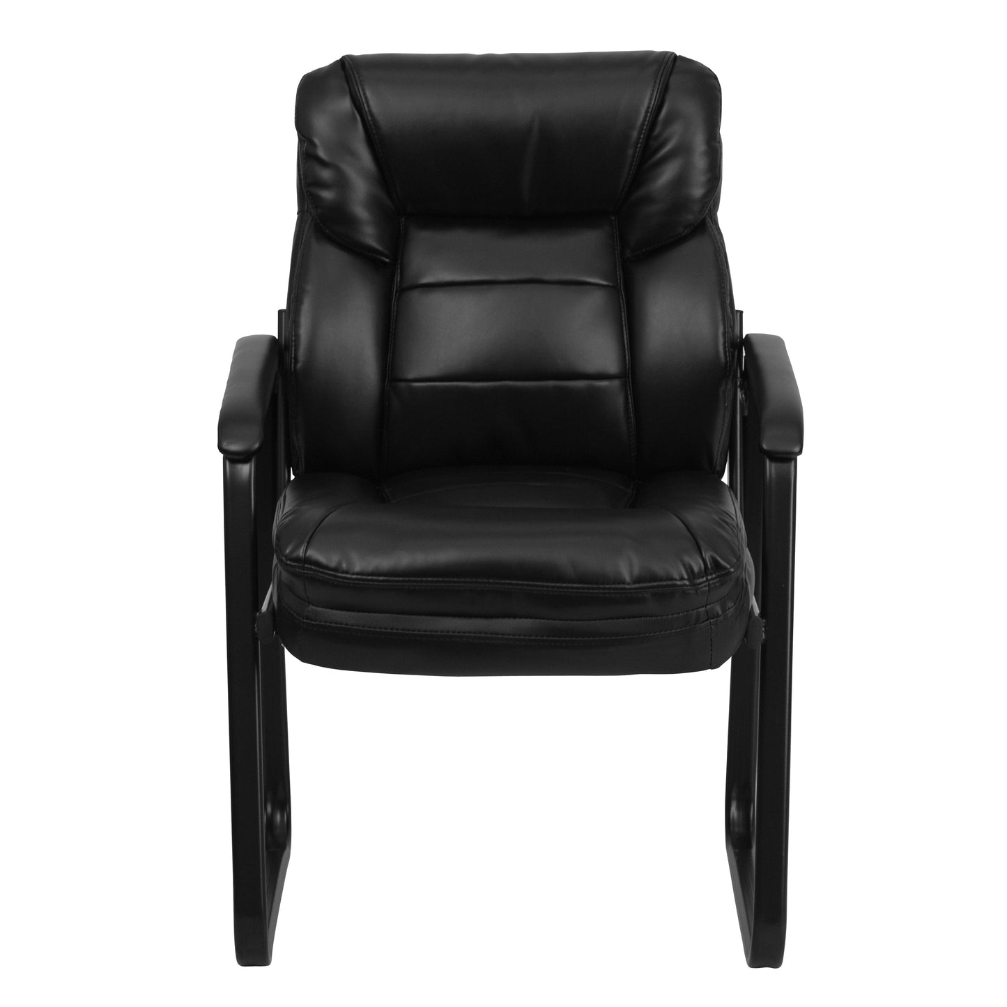 Black Leather Side Chair GO-1156-BK-LEA-GG