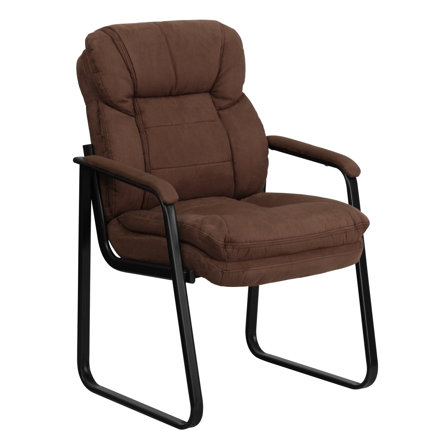 Brown Microfiber Side Chair GO-1156-BN-GG