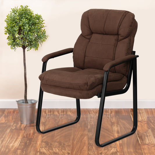 Brown Microfiber Side Chair GO-1156-BN-GG