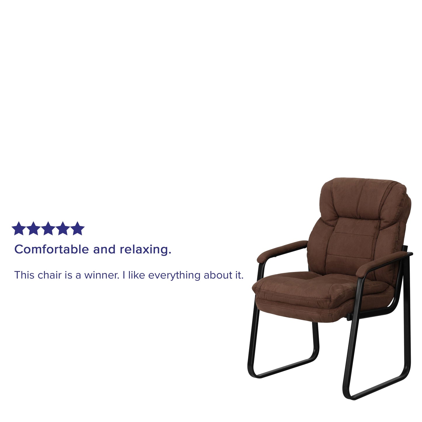 Brown Microfiber Side Chair GO-1156-BN-GG