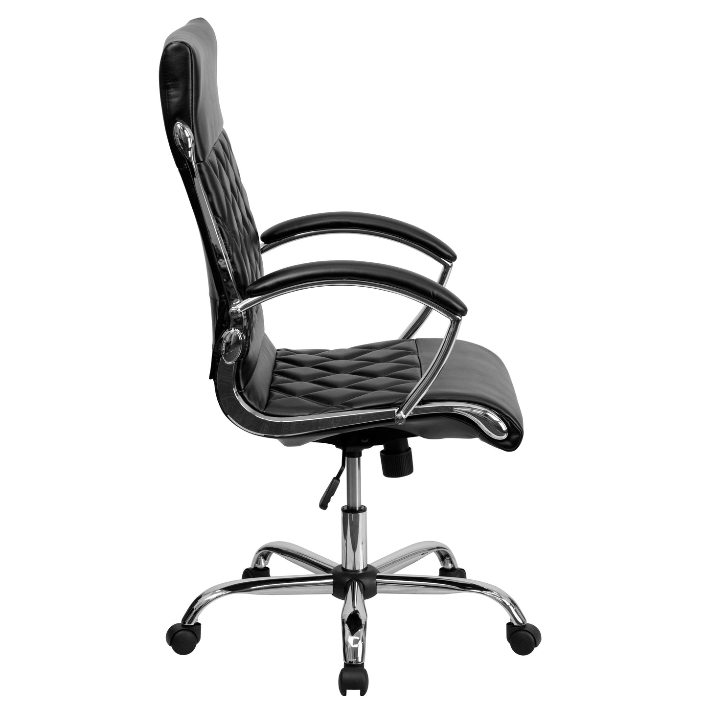 Black High Back Leather Chair GO-1297H-HIGH-BK-GG