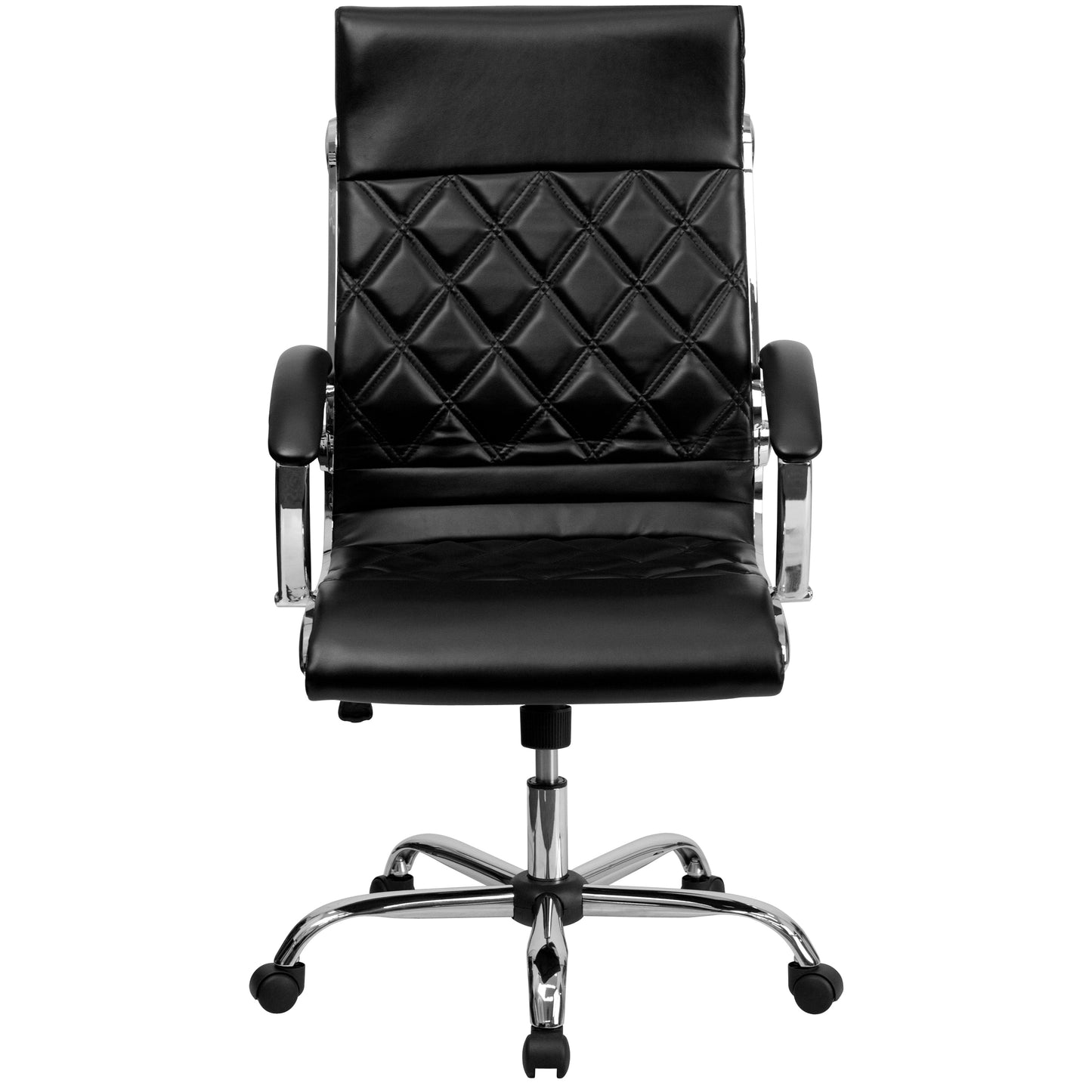 Black High Back Leather Chair GO-1297H-HIGH-BK-GG