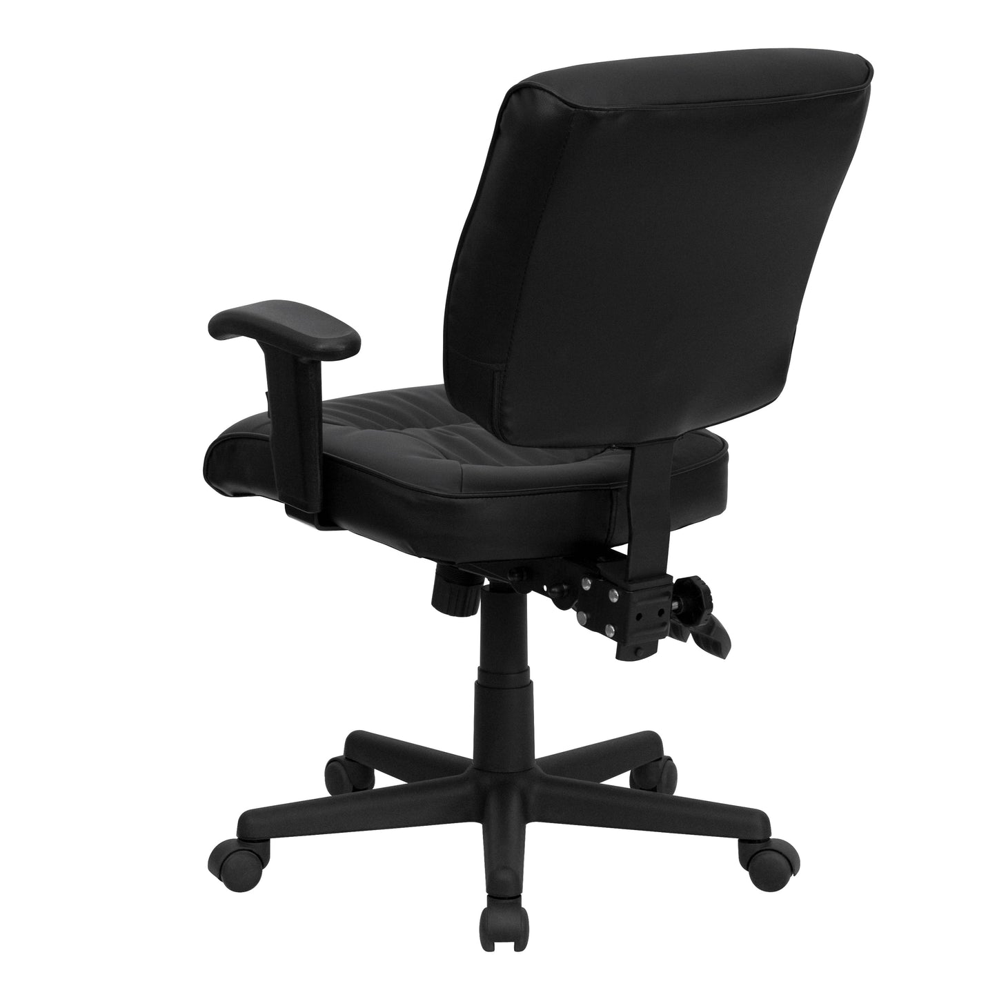 Black Mid-Back Task Chair GO-1574-BK-A-GG