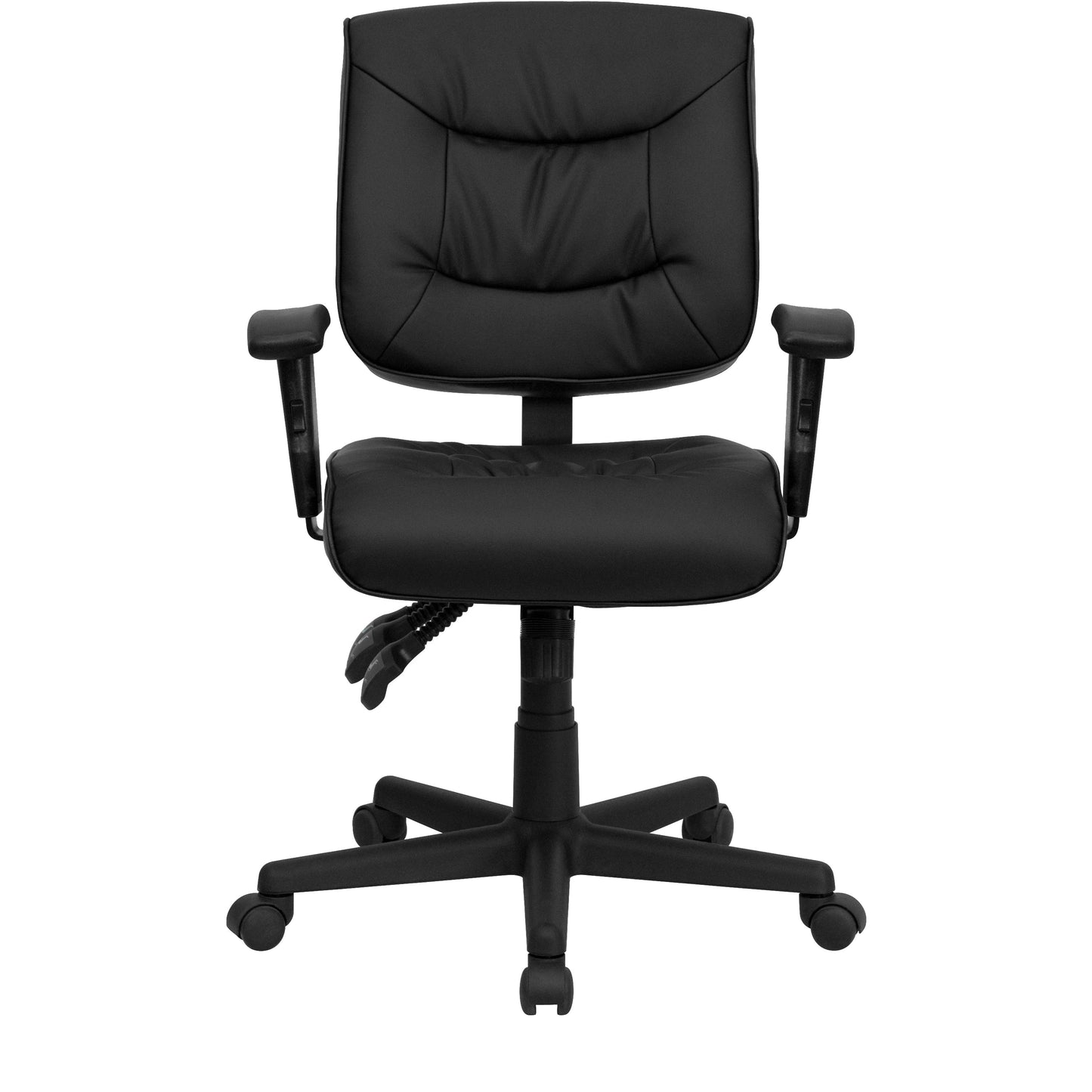 Black Mid-Back Task Chair GO-1574-BK-A-GG