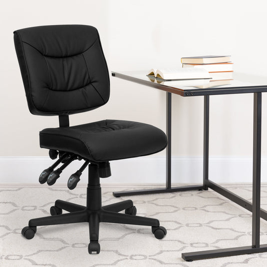 Black Mid-Back Task Chair GO-1574-BK-GG