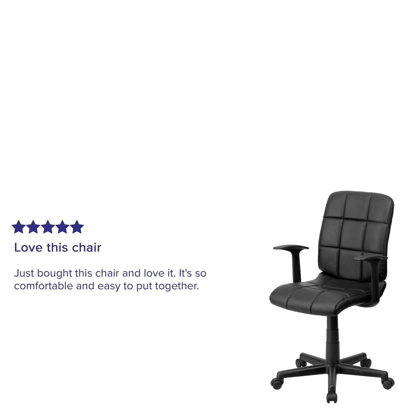 Black Mid-Back Task Chair GO-1691-1-BK-A-GG