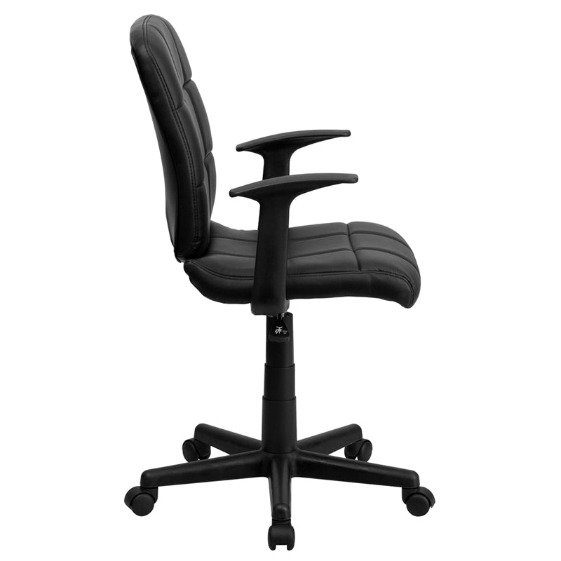 Black Mid-Back Task Chair GO-1691-1-BK-A-GG