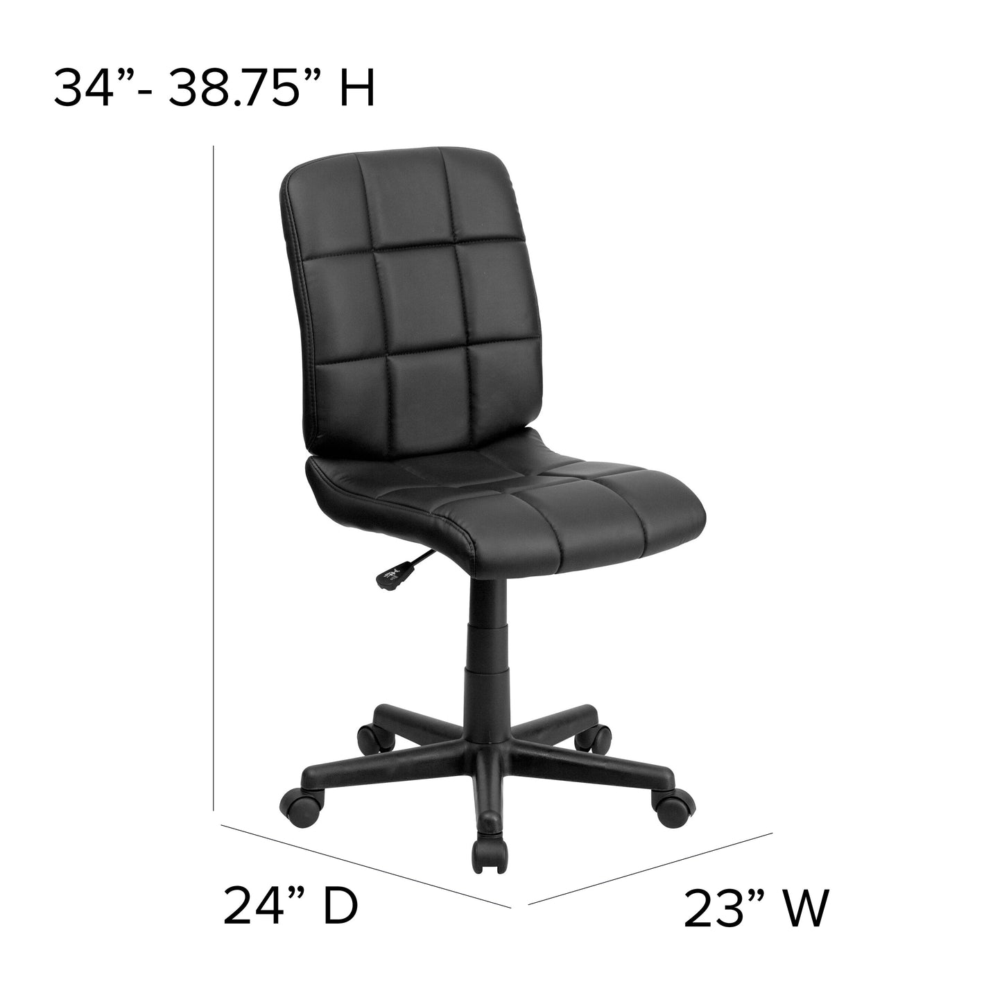 Black Mid-Back Task Chair GO-1691-1-BK-GG