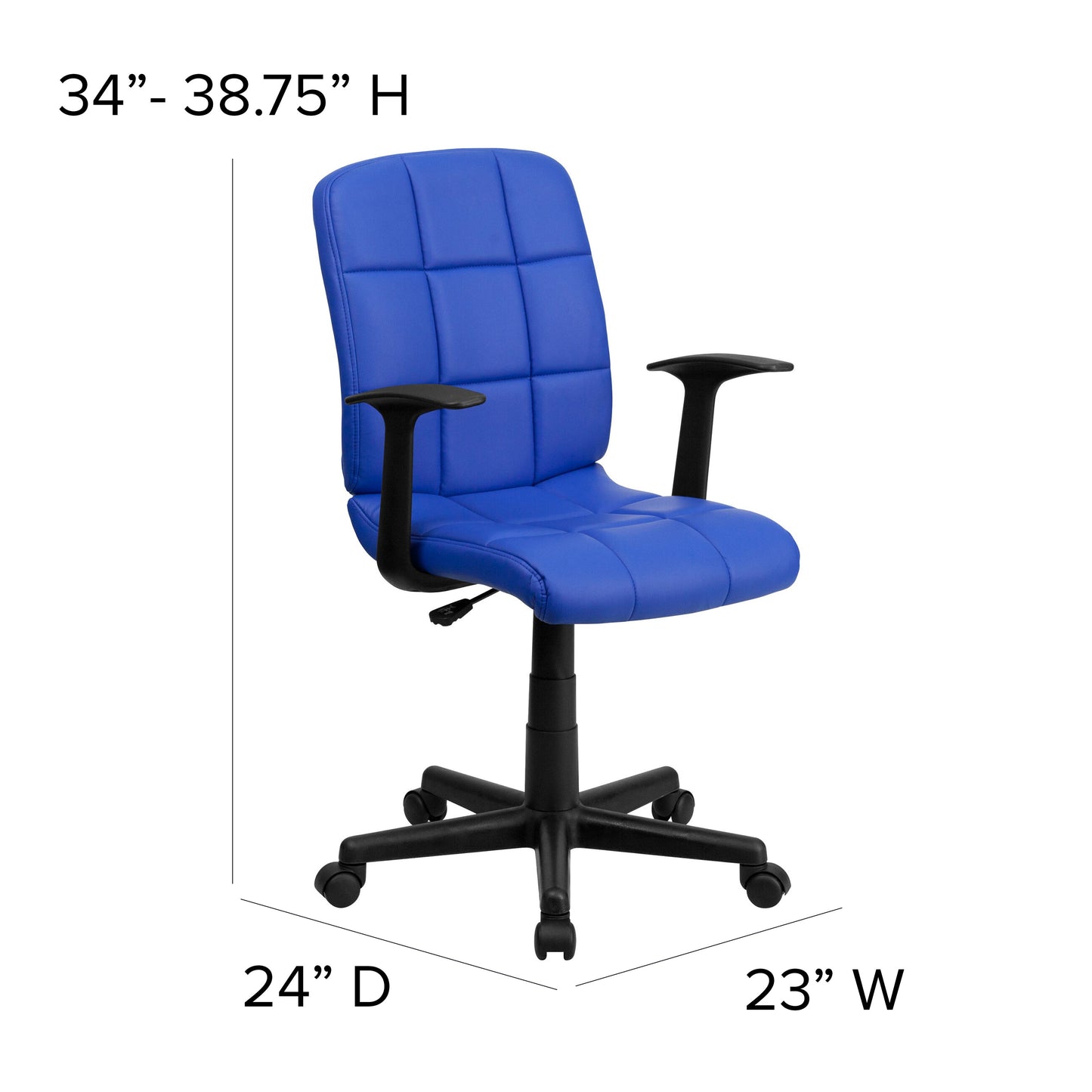 Blue Mid-Back Task Chair GO-1691-1-BLUE-A-GG