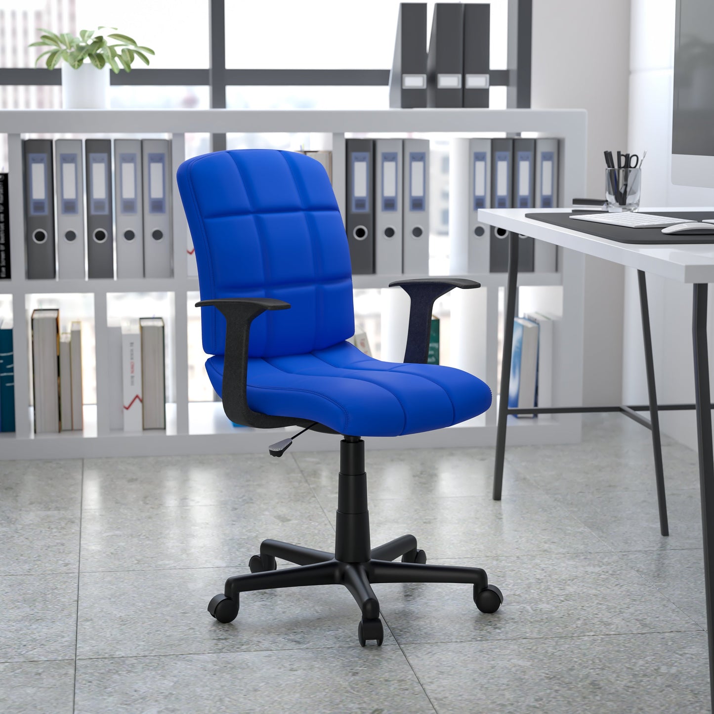 Blue Mid-Back Task Chair GO-1691-1-BLUE-A-GG