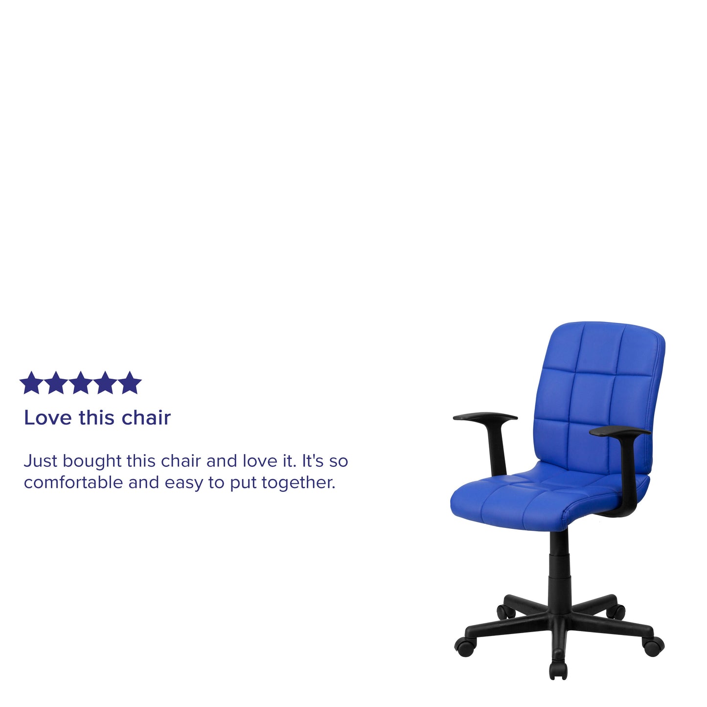 Blue Mid-Back Task Chair GO-1691-1-BLUE-A-GG