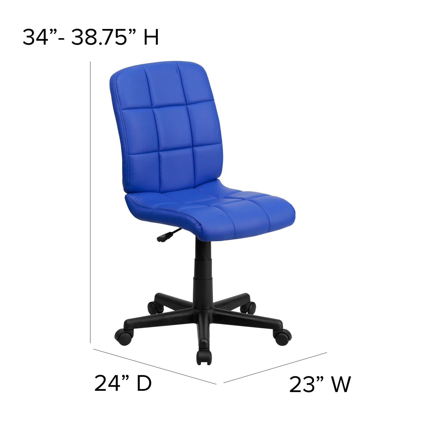 Blue Mid-Back Task Chair GO-1691-1-BLUE-GG