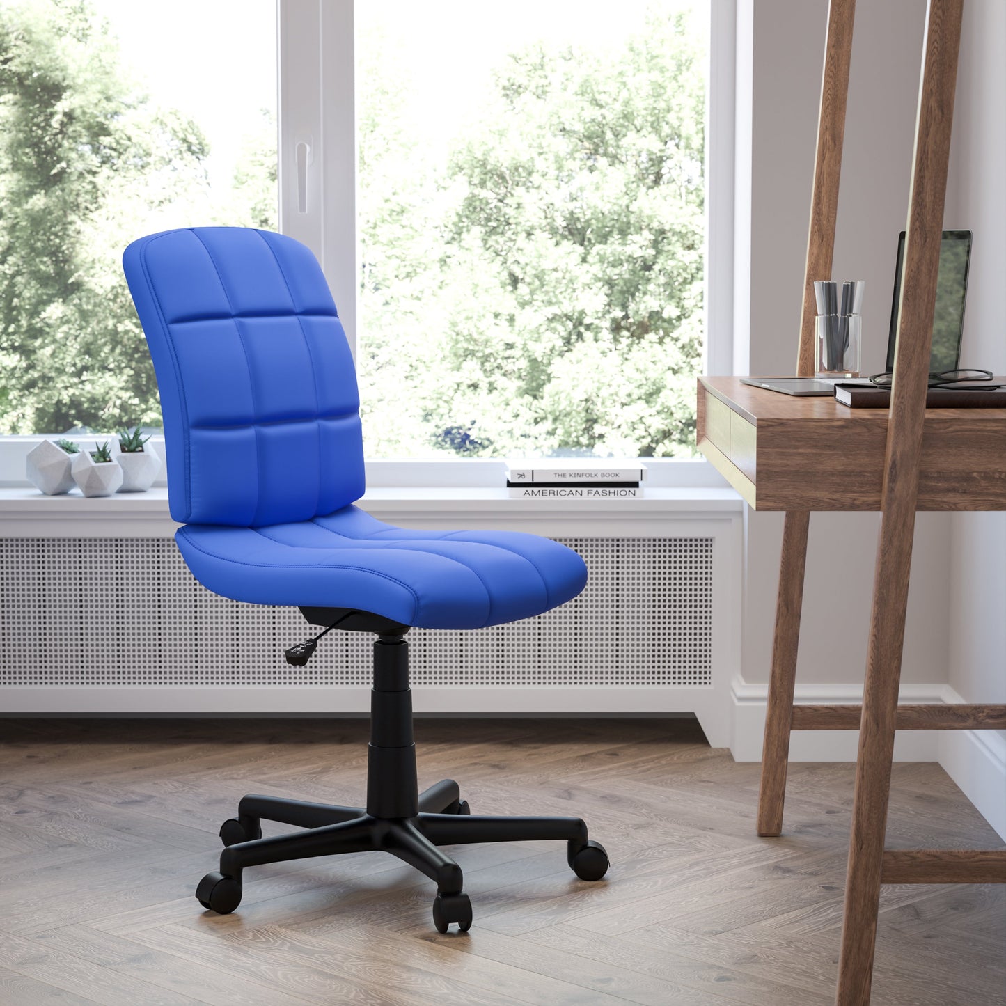 Blue Mid-Back Task Chair GO-1691-1-BLUE-GG