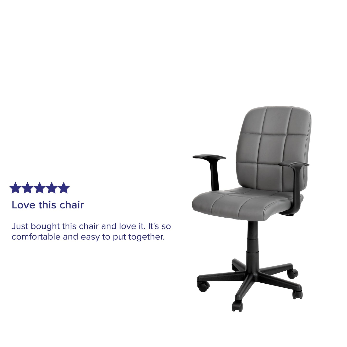 Gray Mid-Back Task Chair GO-1691-1-GY-A-GG