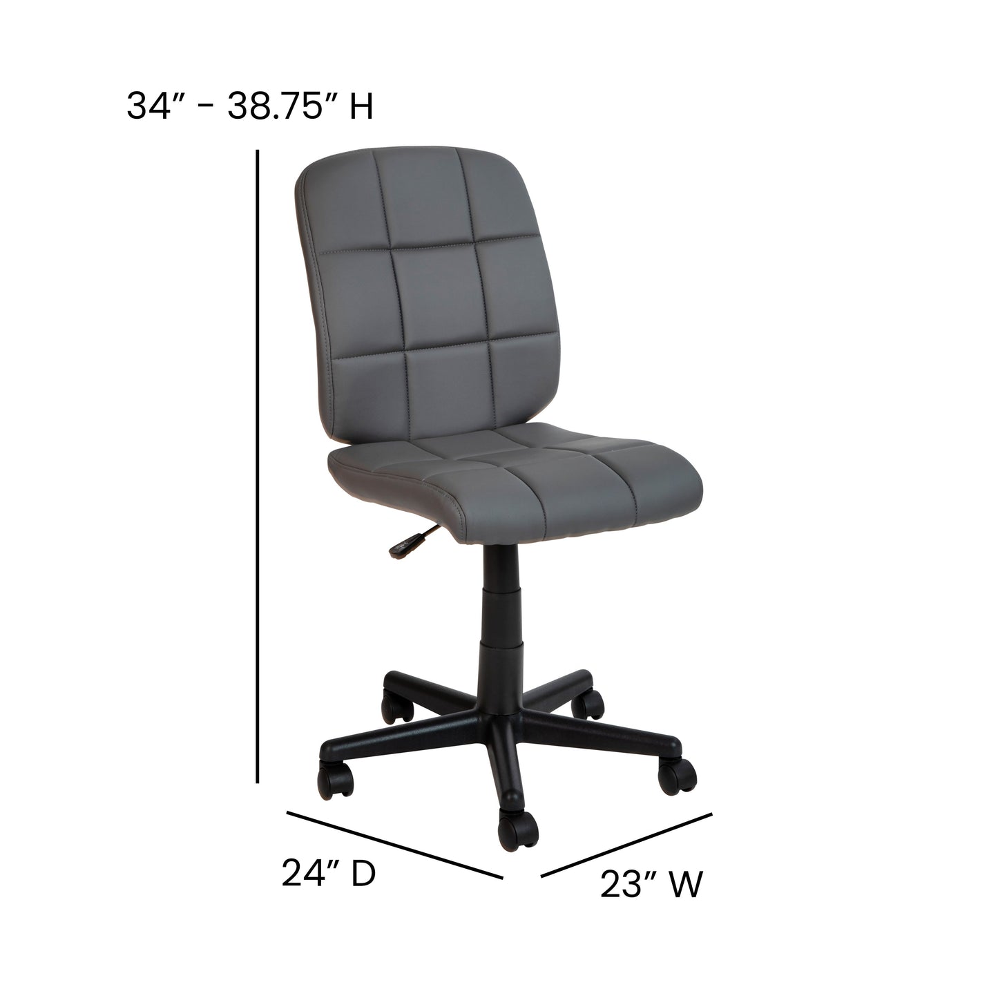 Gray Mid-Back Task Chair GO-1691-1-GY-GG