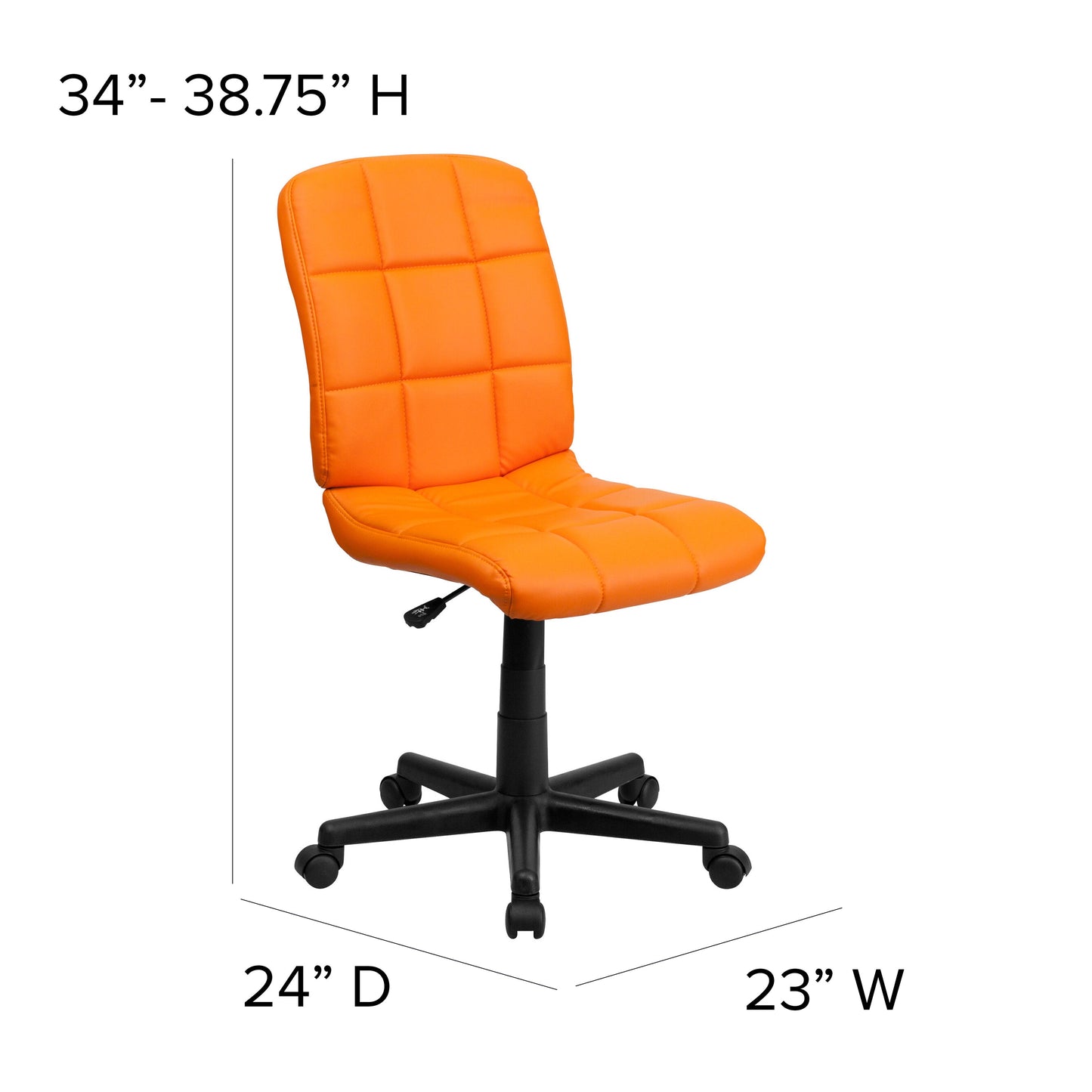 Orange Mid-Back Task Chair GO-1691-1-ORG-GG