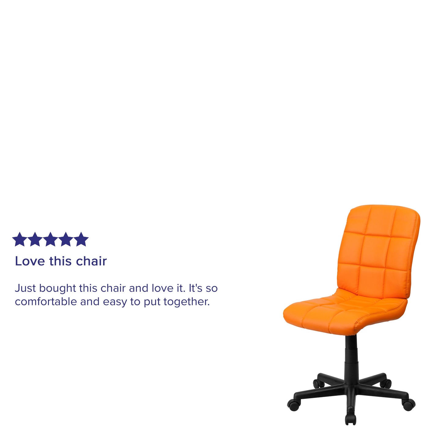 Orange Mid-Back Task Chair GO-1691-1-ORG-GG