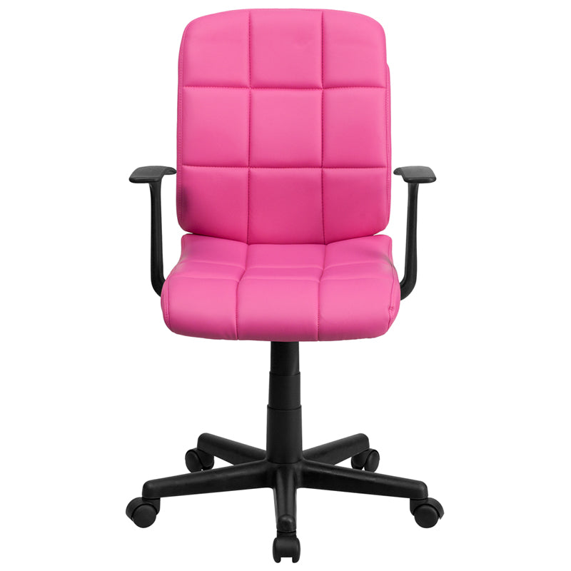 Pink Mid-Back Task Chair GO-1691-1-PINK-A-GG