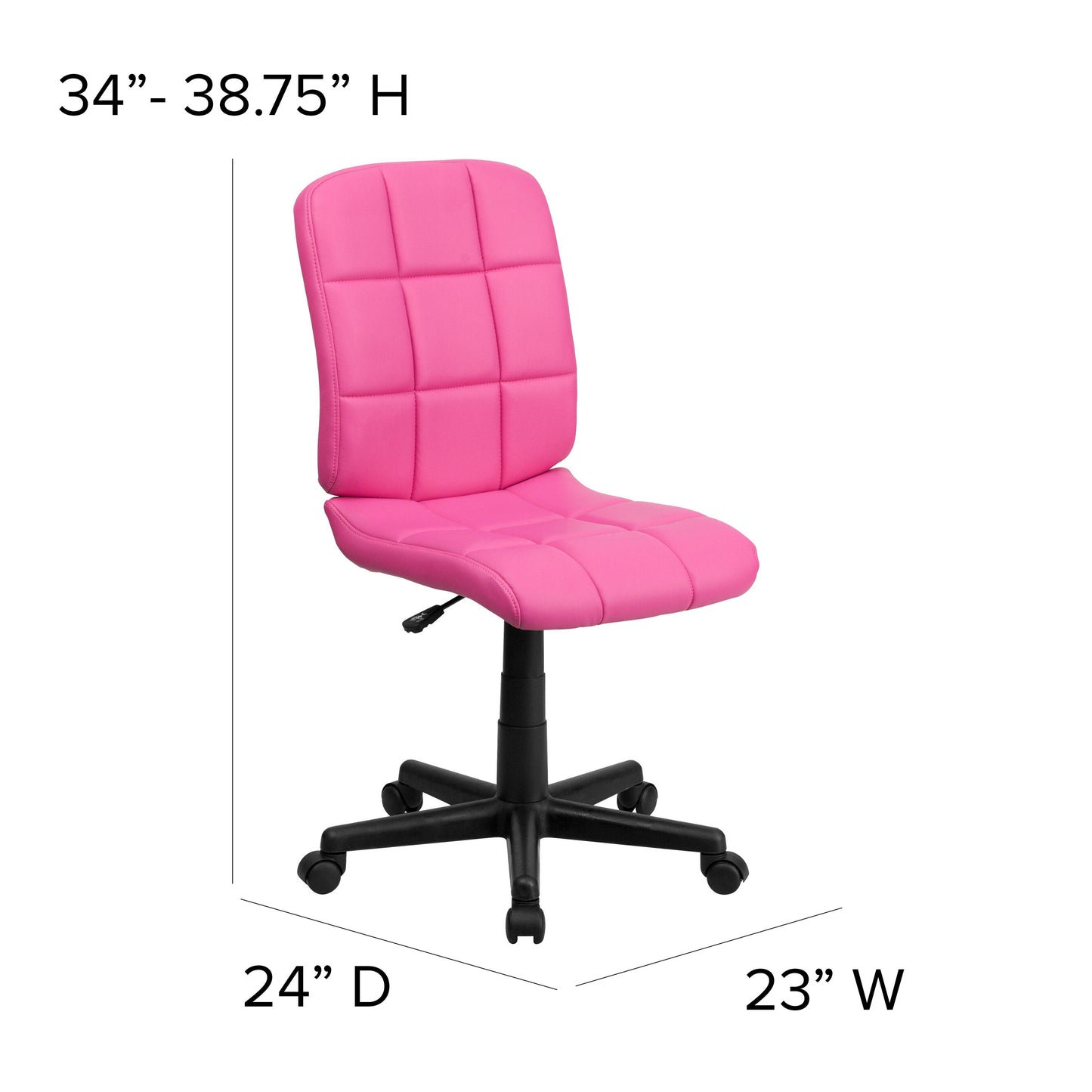 Pink Mid-Back Task Chair GO-1691-1-PINK-GG