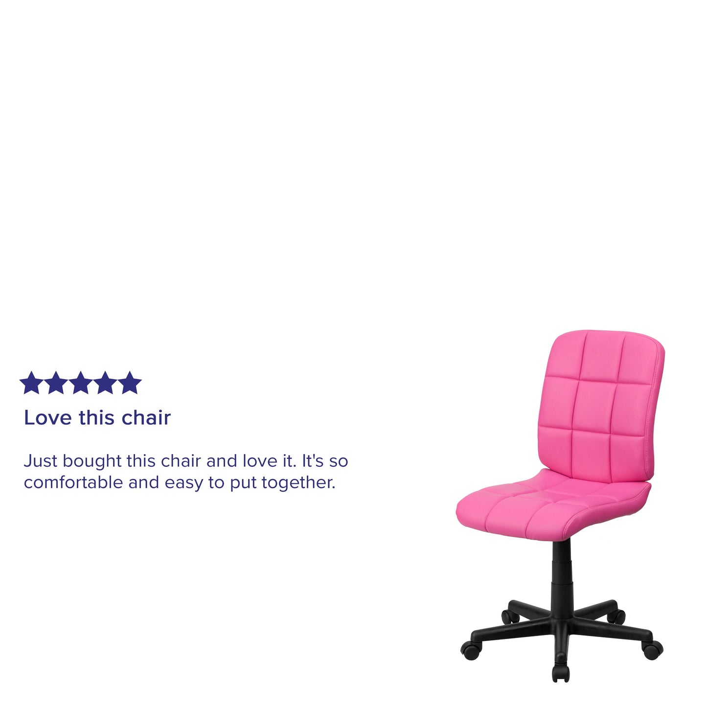 Pink Mid-Back Task Chair GO-1691-1-PINK-GG