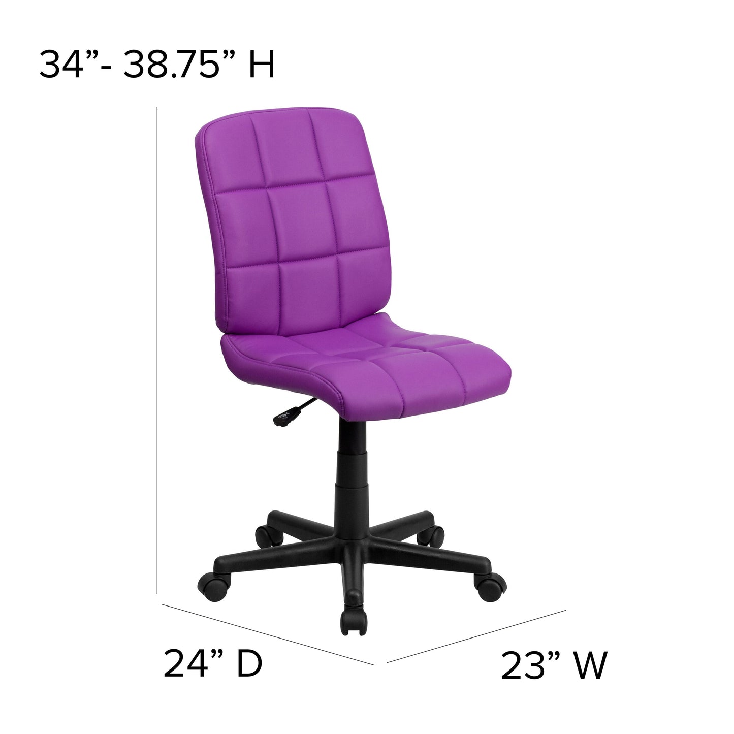 Purple Mid-Back Task Chair GO-1691-1-PUR-GG