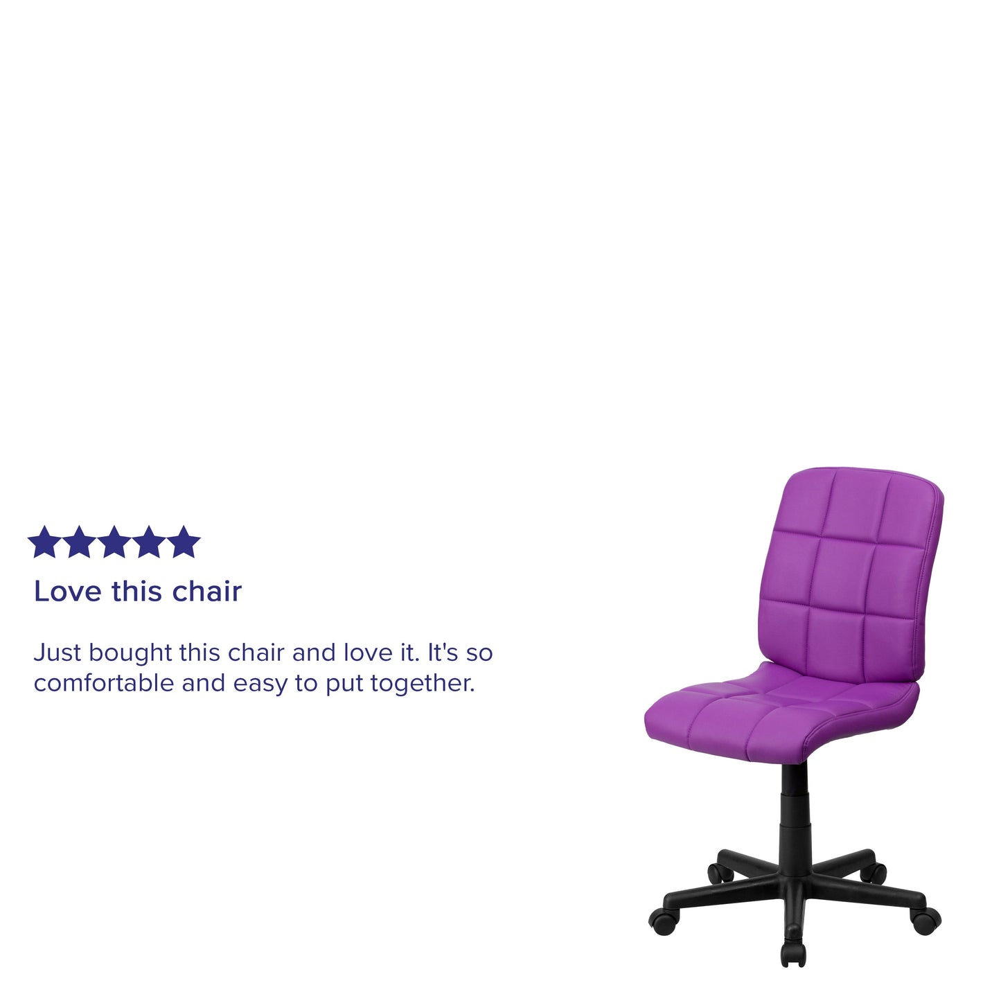 Purple Mid-Back Task Chair GO-1691-1-PUR-GG