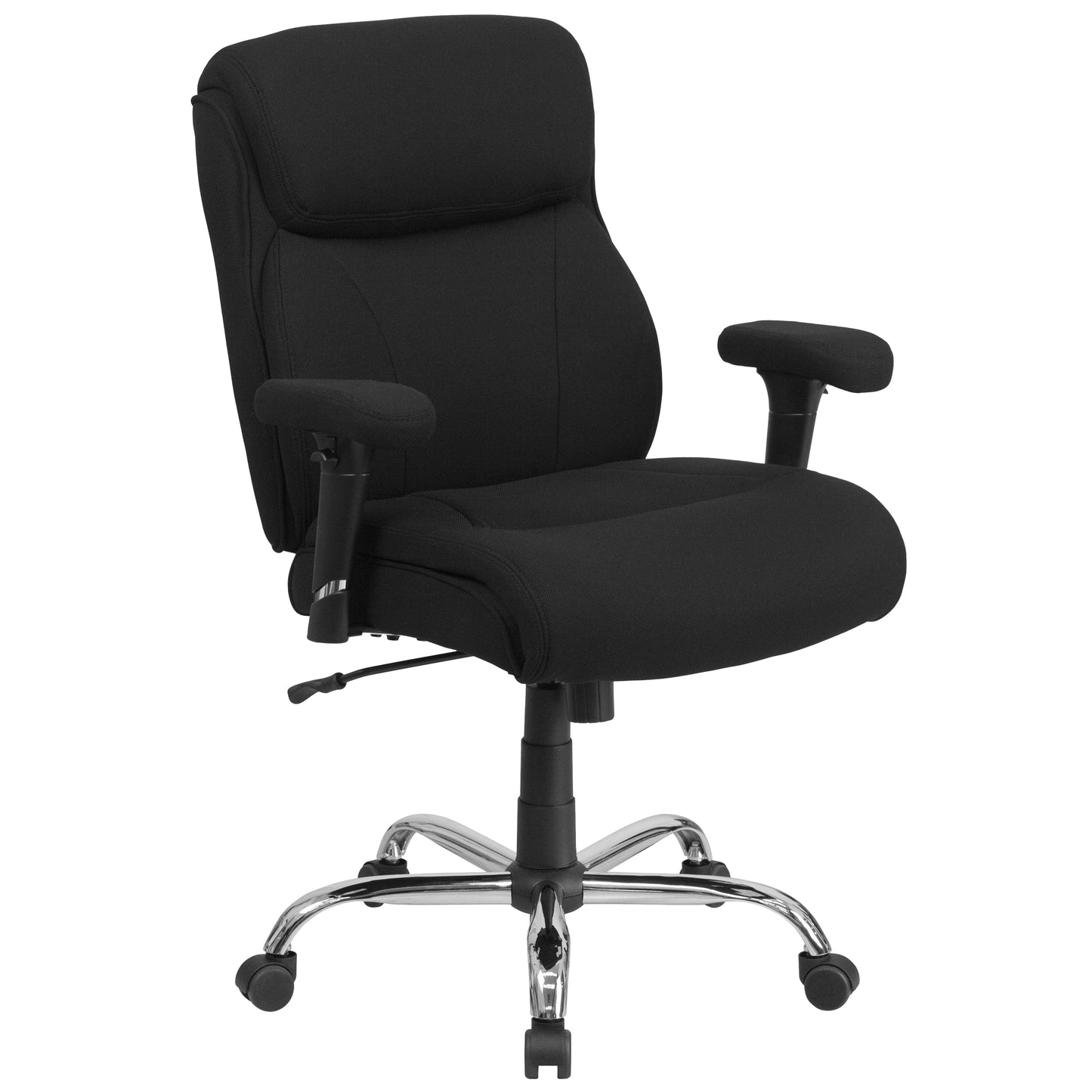 Black 400LB Mid-Back Chair GO-2031F-GG