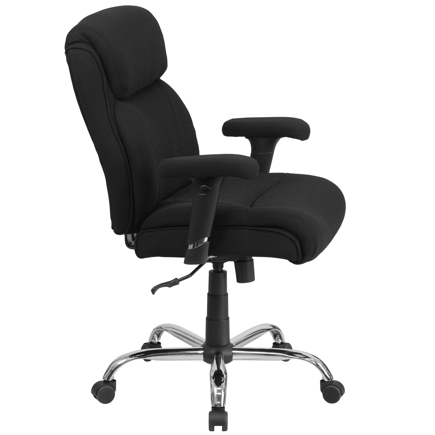 Black 400LB Mid-Back Chair GO-2031F-GG