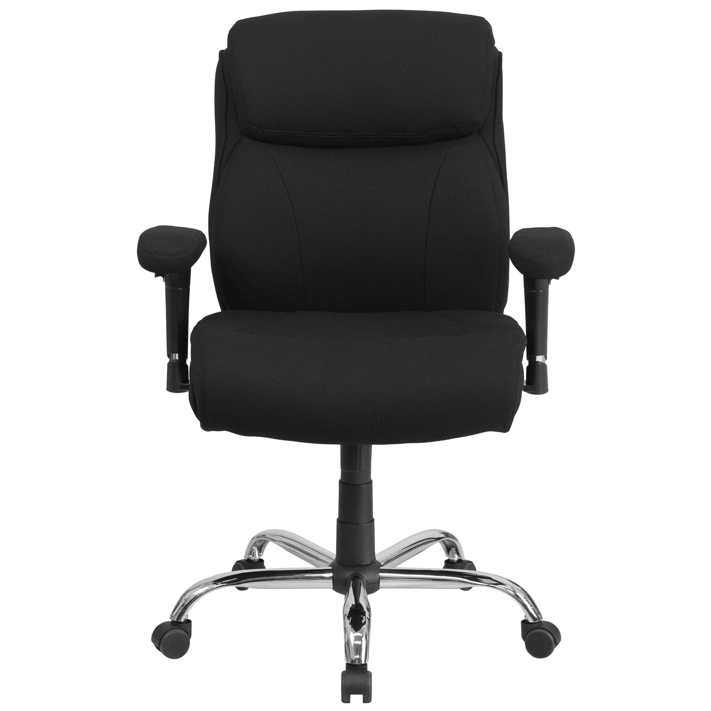 Black 400LB Mid-Back Chair GO-2031F-GG