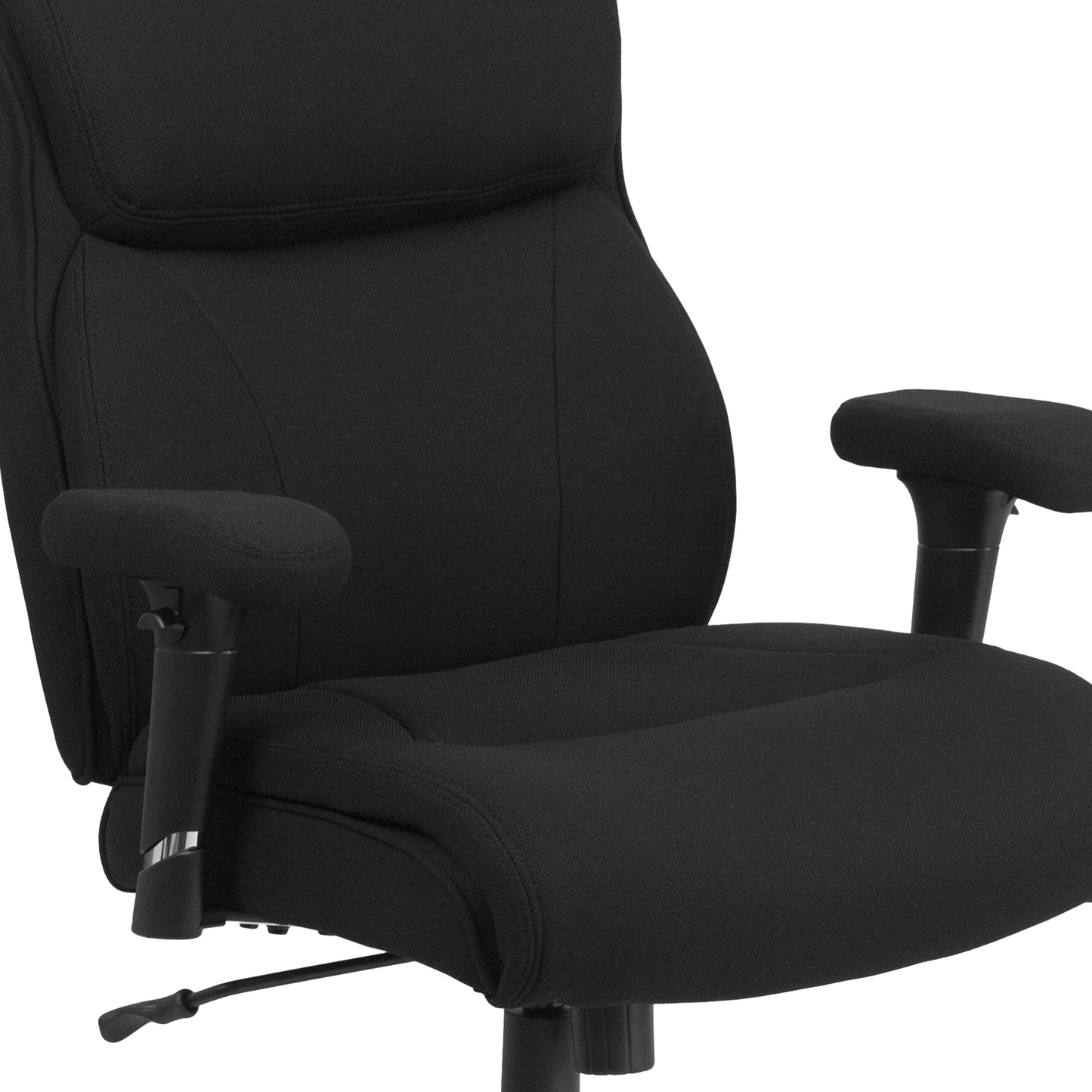 Black 400LB Mid-Back Chair GO-2031F-GG