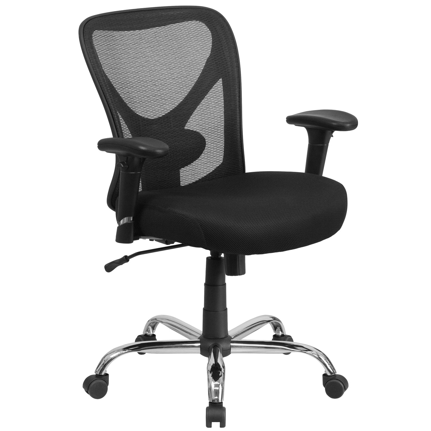 Black 400LB Mid-Back Chair GO-2032-GG