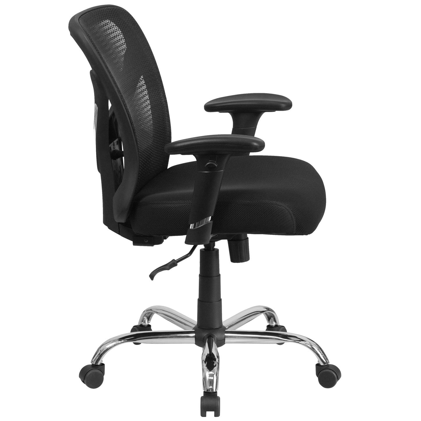 Black 400LB Mid-Back Chair GO-2032-GG