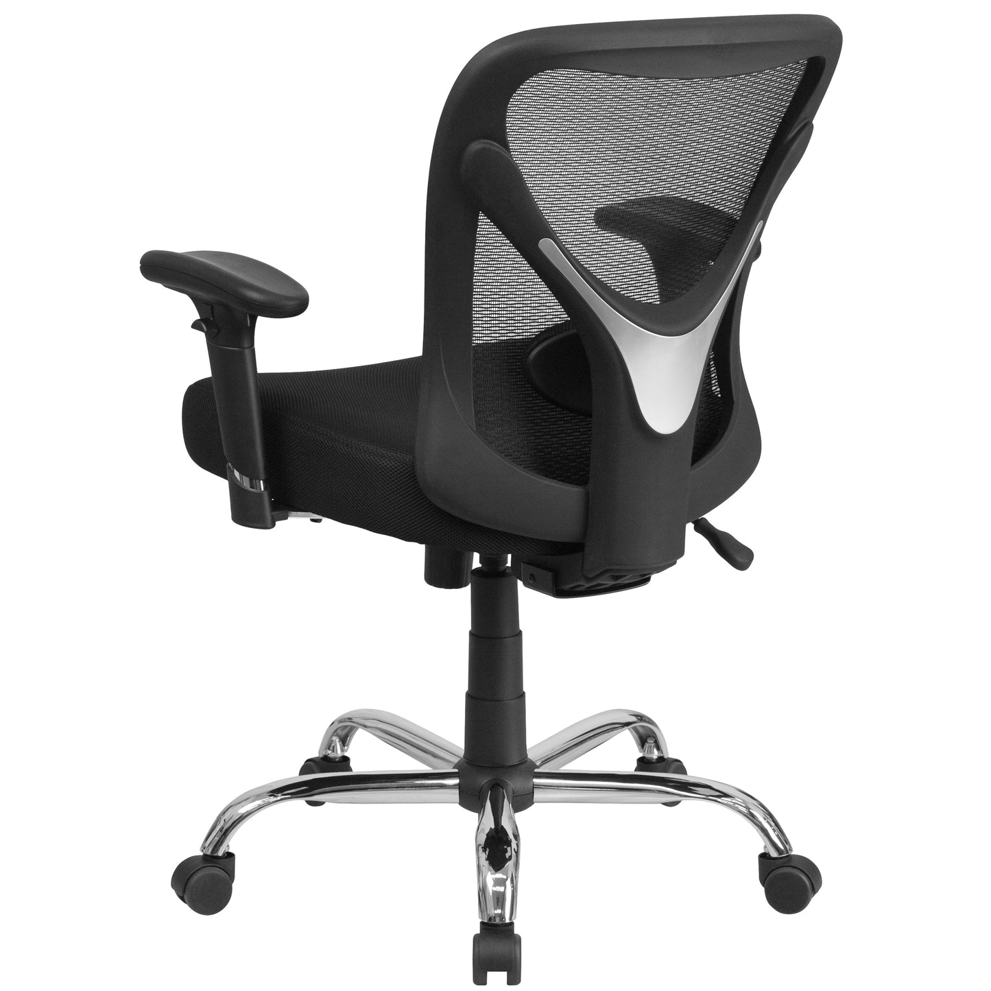 Black 400LB Mid-Back Chair GO-2032-GG