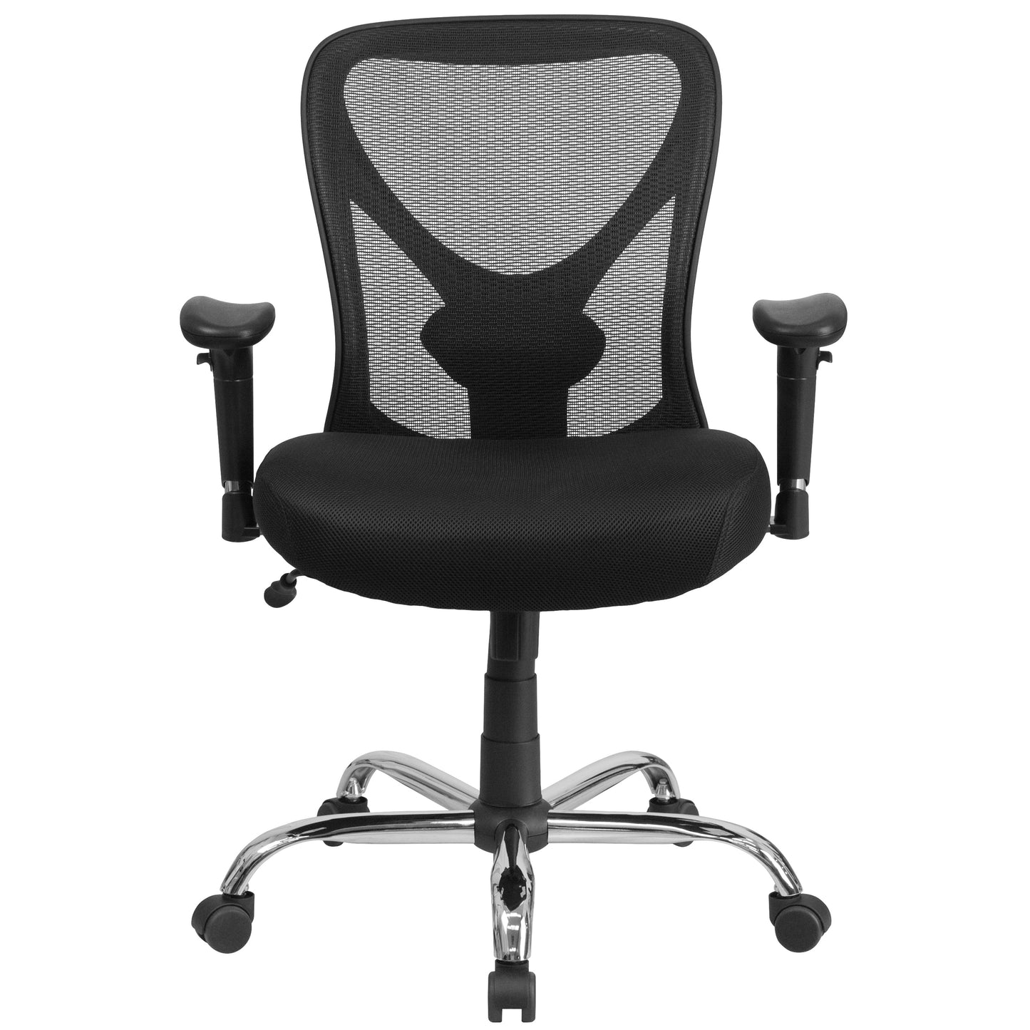 Black 400LB Mid-Back Chair GO-2032-GG